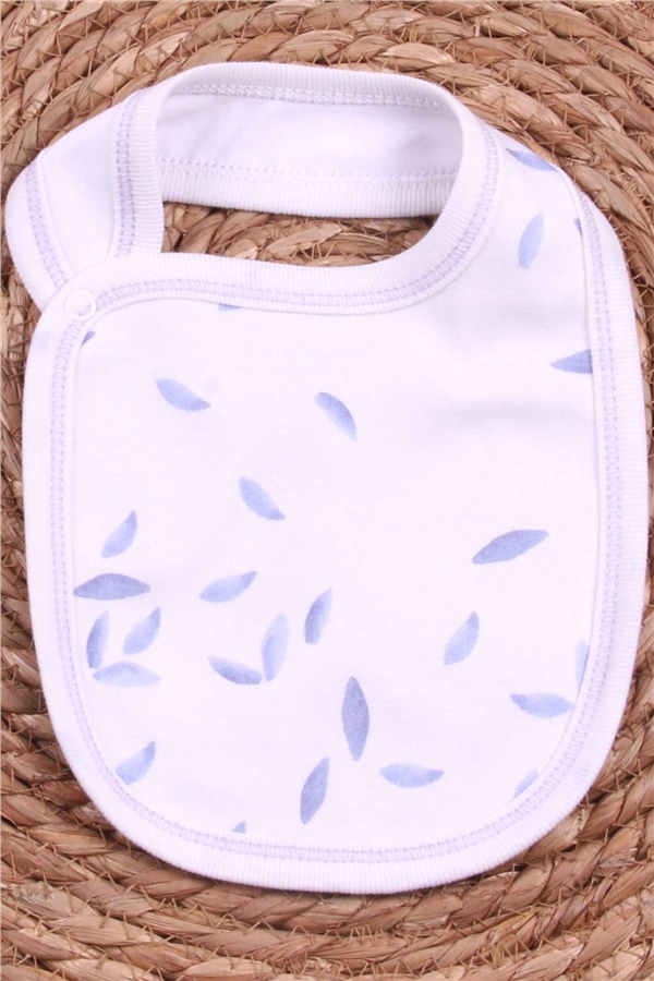 Breeze Bebek Mama Önlüğü Yaprak Desenli Beyaz (Standart)