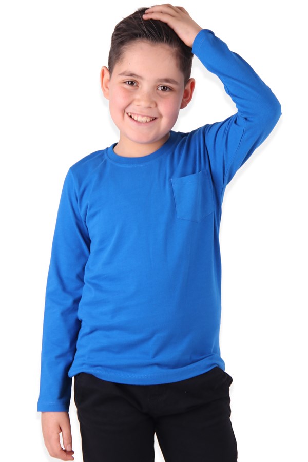 Breeze Erkek Çocuk Body Cepli Mavi (4-8 Yaş)