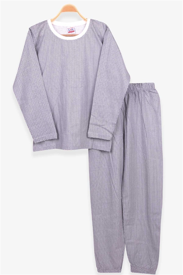 Breeze Erkek Çocuk Pijama Takımı Desenli Füme (9-12 Yaş)