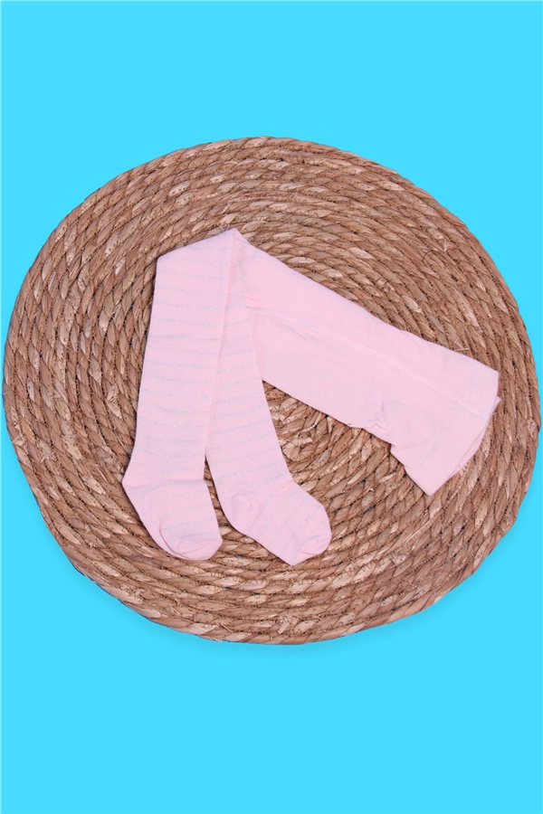 Breeze Kız Çocuk Külotlu Çorap Simli Pudra (1-3 Yaş )