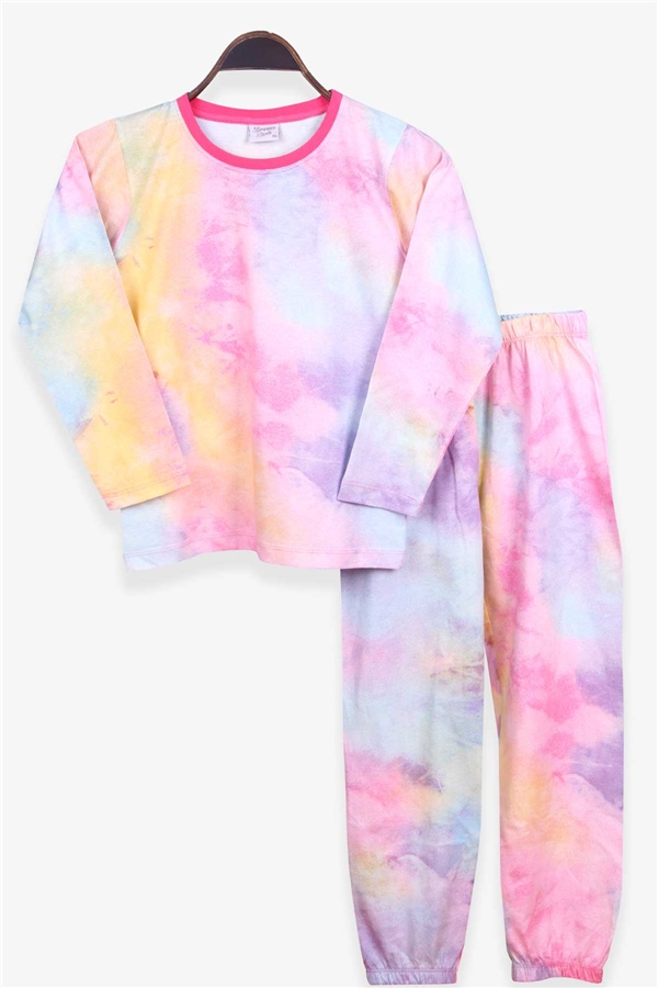 Breeze Kız Çocuk Pijama Takımı Batik Desenli Karışık Renk (9-12 Yaş)