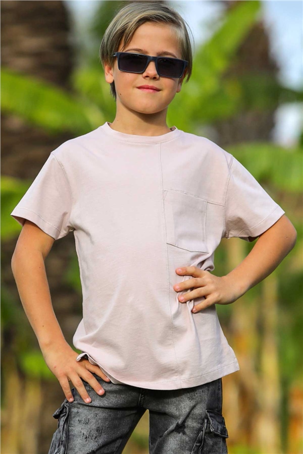 Jack Lions Erkek Çocuk Tişört Basic Taş (5-14 Yaş)