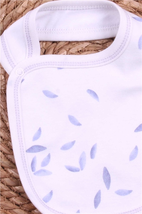 Breeze Bebek Mama Önlüğü Yaprak Desenli Beyaz (Standart)