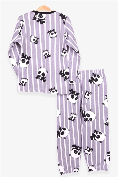 Breeze Erkek Bebek Pijama Takımı Sevimli Panda Desenli Karışık Renk (9 Ay-3 Yaş)