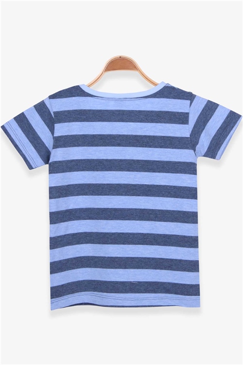 Breeze Erkek Bebek Tişört Çizgili Mavi (9 Ay-3 Yaş)