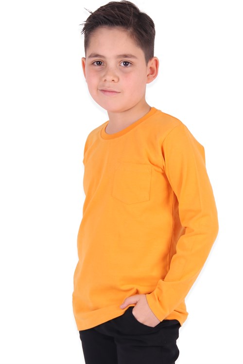 Breeze Erkek Çocuk Body Cepli Hardal Sarı (4-8 Yaş)