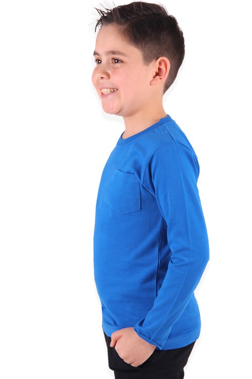 Breeze Erkek Çocuk Body Cepli Mavi (4-8 Yaş)