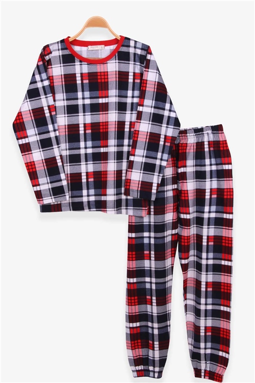 Breeze Erkek Çocuk Pijama Takımı Ekoseli Karışık Renk (9-12 Yaş)