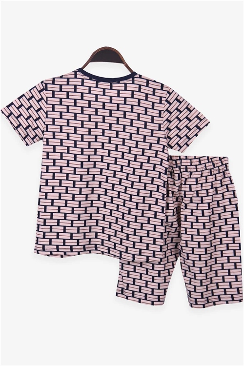 Breeze Erkek Çocuk Şortlu Pijama Takımı Desenli Bej (6-12 Yaş)