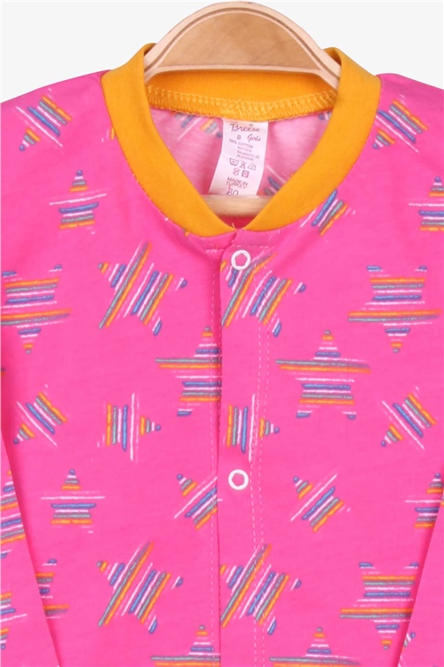 Breeze Kız Bebek Pijama Takım Yıldız Desenli Pembe (4 Ay-1 Yaş)