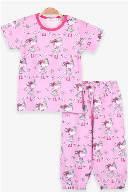 Breeze Kız Bebek Pijama Takımı Çiçekli Pembe (9 Ay-3 Yaş)