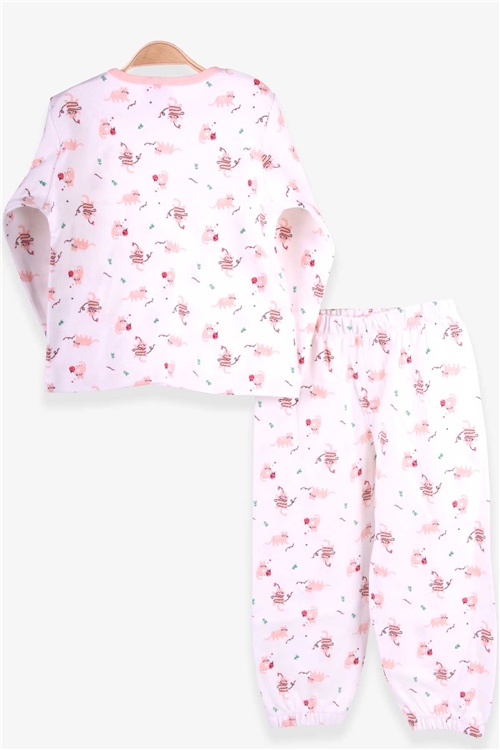 Breeze Kız Bebek Pijama Takımı Kedicik Desenli Ekru (9 Ay-3 Yaş)