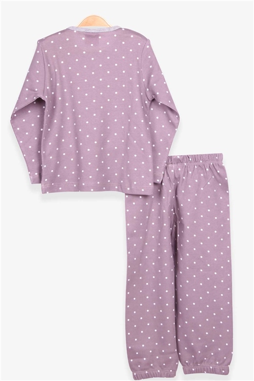 Breeze Kız Bebek Pijama Takımı Puantiye Baskılı Vizon (9 Ay-3 Yaş)