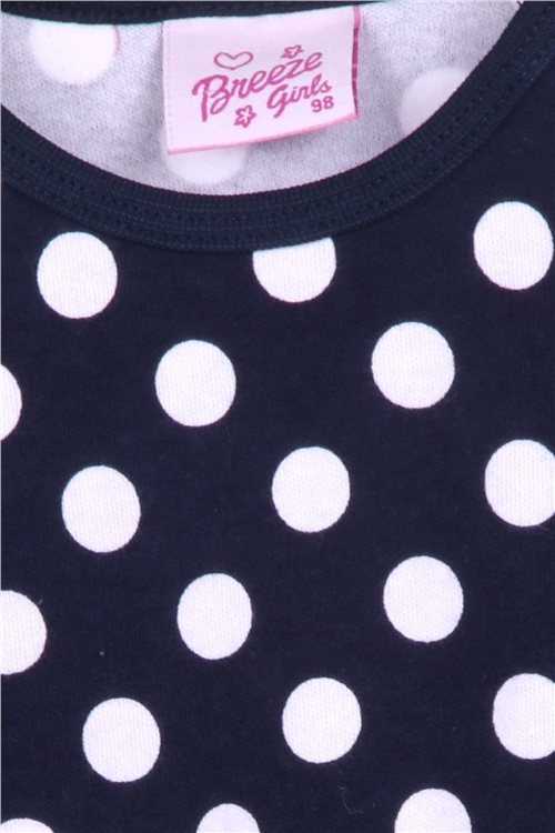 Breeze Kız Bebek Pijama Takımı Puantiye Desenli Lacivert (9 Ay-3 Yaş)