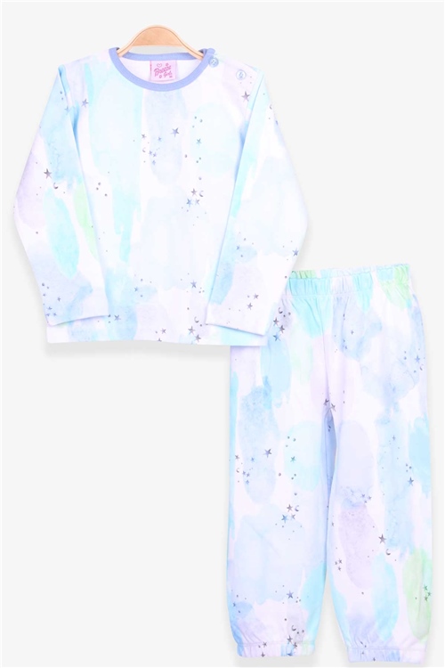 Breeze Kız Bebek Pijama Takımı Renkli Boya Desenli Karışık Renk (9 Ay-3 Yaş)