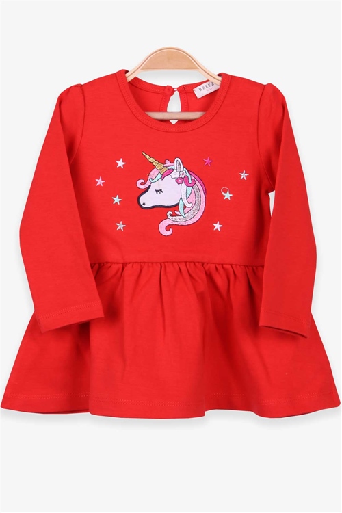 Breeze Kız Bebek Uzun Kollu Elbise Unicorn Narçiçeği (9 Ay-3 Yaş)