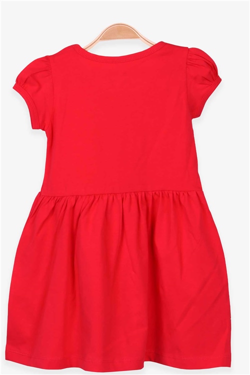 Breeze Kız Çocuk Elbise Donut Baskılı Kırmızı (3-8 Yaş)