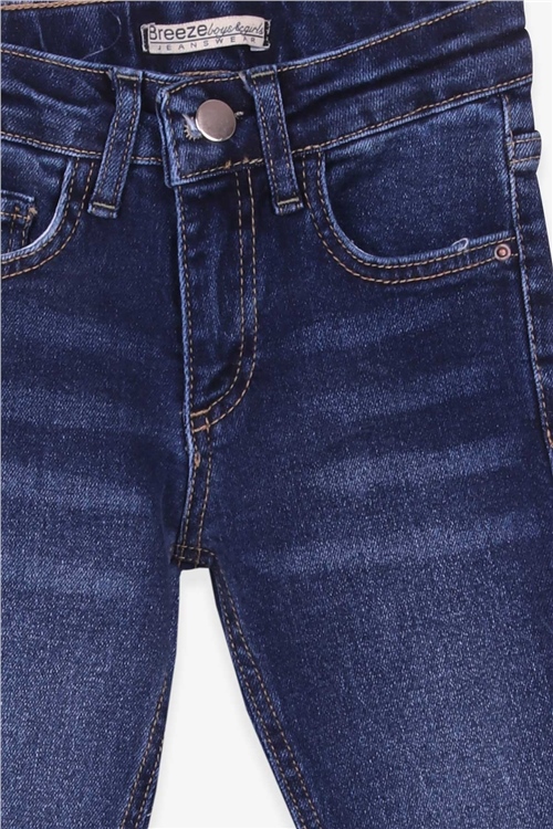 Breeze Kız Çocuk Kot Pantolon Paçası Yırtmaçlı Koyu Mavi (10-14 Yaş)