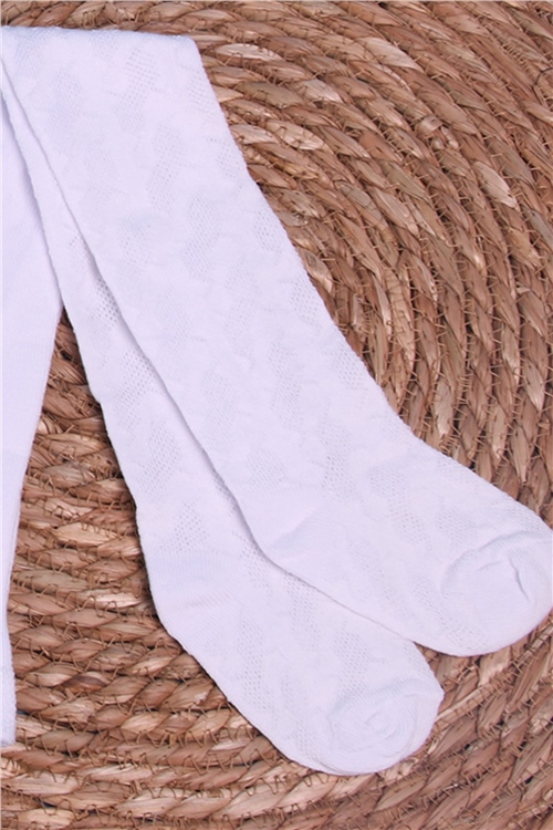 Breeze Kız Çocuk Külotlu Çorap Beyaz (0-36 Ay)