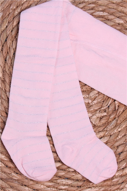 Breeze Kız Çocuk Külotlu Çorap Simli Pudra (1-3 Yaş )