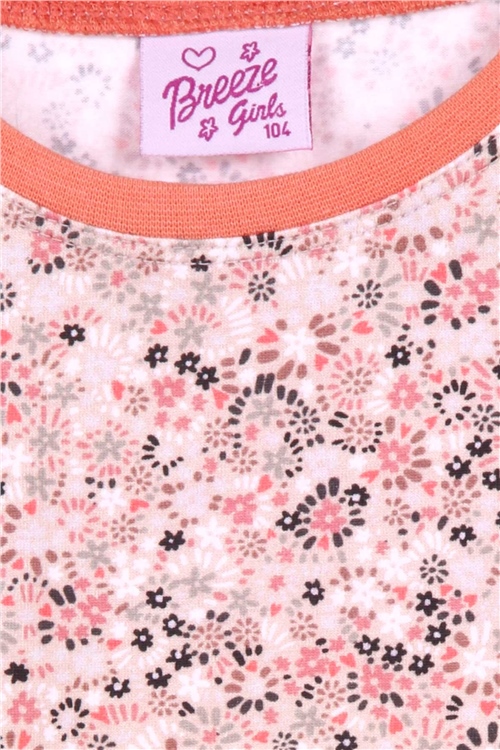 Breeze Kız Çocuk Pijama Takımı Çiçek Desenli Karışık Renk (4-8 Yaş)