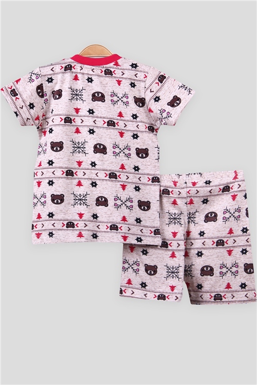 Breeze Kız Çocuk Şortlu Pijama Takımı Ayıcıklı Pembe (2-6 Yaş)