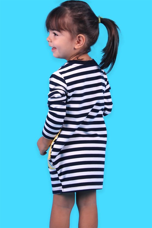 Breeze Kız Çocuk Tunik Elbise Kedili Lacivert (2-6 Yaş)