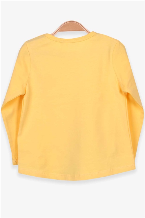 Breeze Kız Çocuk Uzun Kollu Tişört Ayıcık Baskılı Sarı (1-4 Yaş)