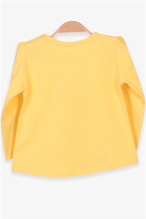 Breeze Kız Çocuk Uzun Kollu Tişört Baskılı Sarı (1-4 Yaş)