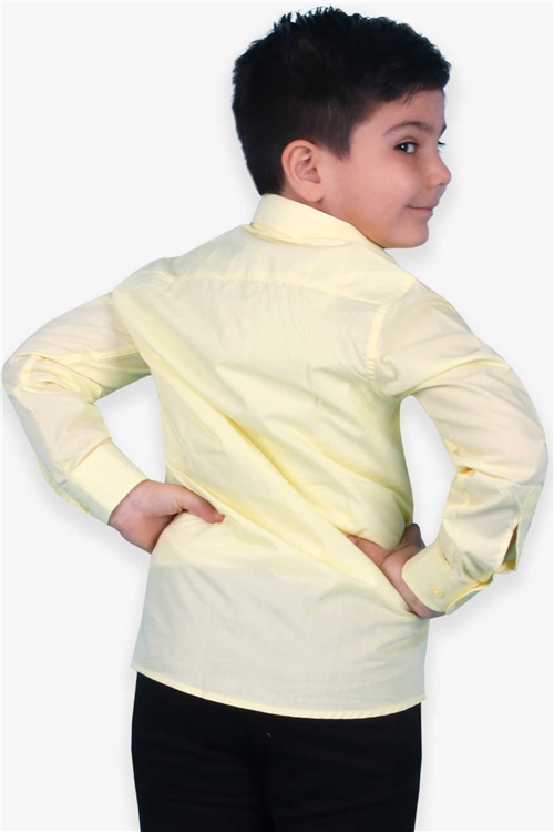 EBRU Erkek Çocuk Gömlek Basic Sarı (6-14 Yaş)