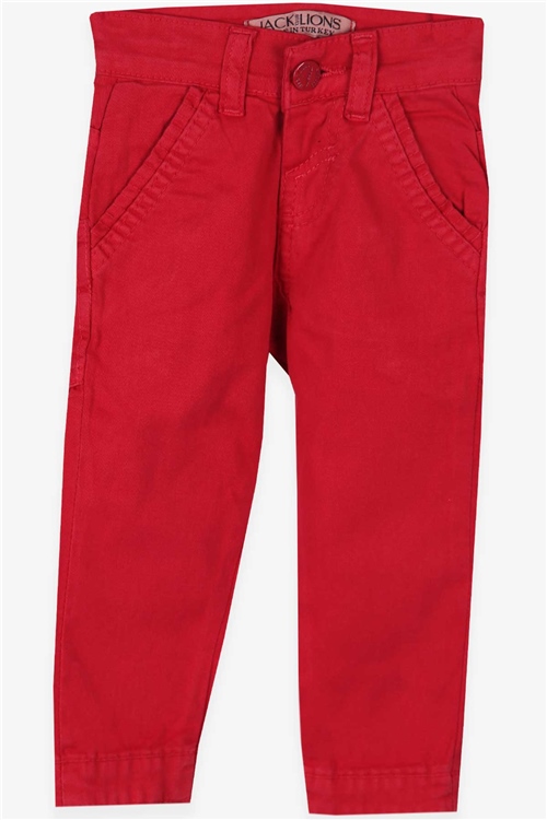 ESCABEL Erkek Çocuk Kot Pantolon Kırmızı (1-4 Yaş)