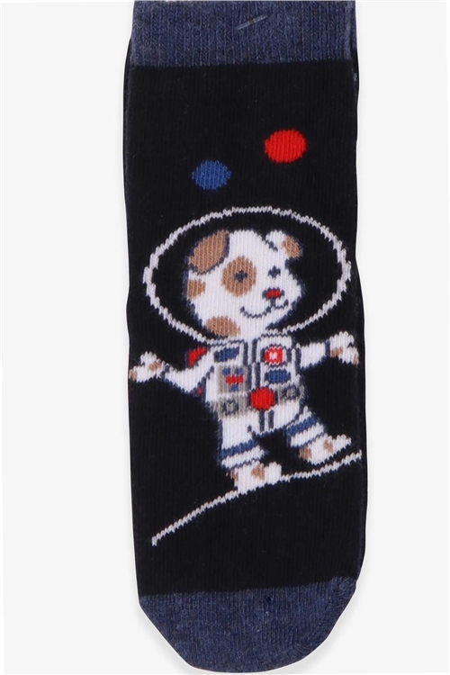 Katamino Erkek Çocuk Soket Çorap Uzay Temalı Lacivert (1-2-5-6 Yaş)