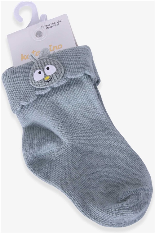 Katamino Kız Bebek Soket Çorap Elma Aksesuarlı Mint Yeşili (6 Ay-1.5 Yaş)