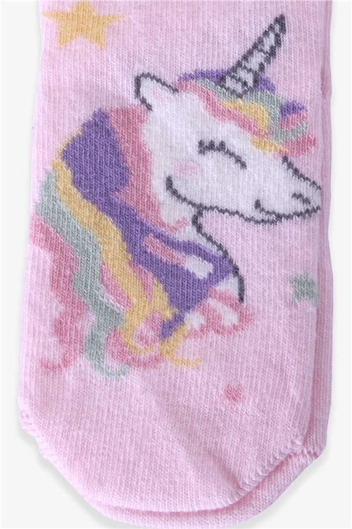 Katamino Kız Çocuk Soket Çorap Unicorn Pudra (1-2-9-10 Yaş)
