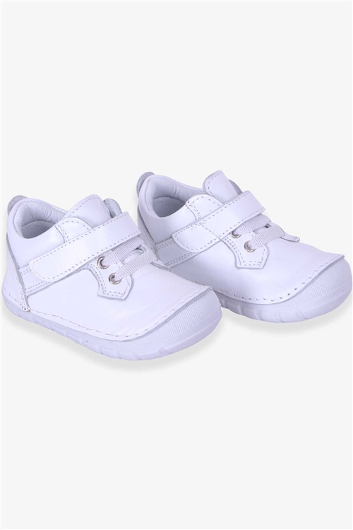 VERDA Kız Çocuk Cırtlı Deri Ayakkabı Beyaz (19 Numara-22 Numara)