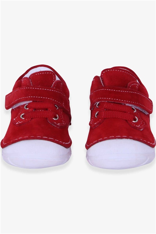 VERDA Kız Çocuk Cırtlı Süet Ayakkabı Kırmızı (19 Numara-22 Numara)