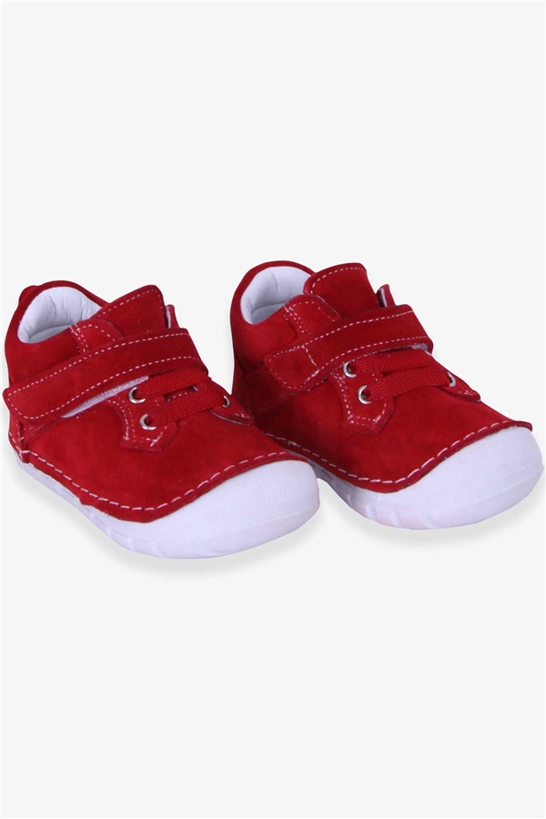 VERDA Kız Çocuk Cırtlı Süet Ayakkabı Kırmızı (19 Numara-22 Numara)